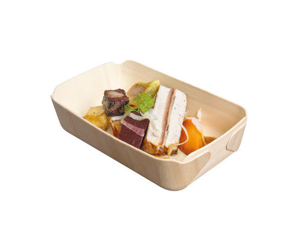 Madera Holzschale 175x110x40mm, 100 Stück