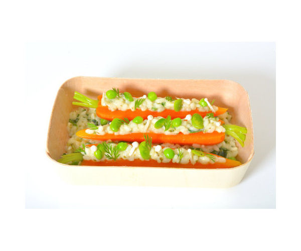 Madera Holzschale 175x110x40mm, 100 Stück