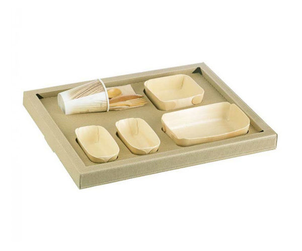 Madera Holzschale 175x110x40mm, 100 Stück