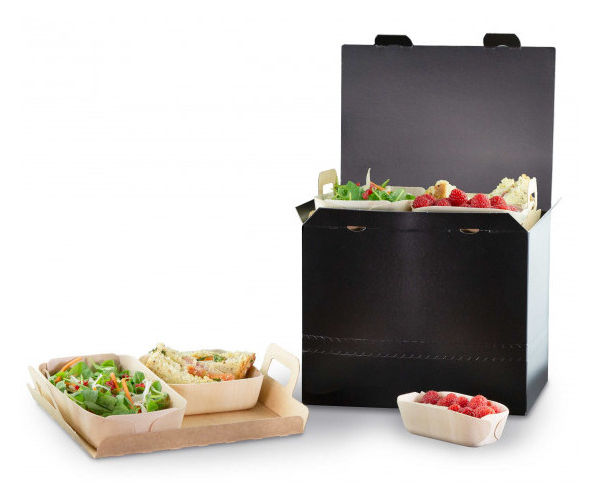 Madera Holzschale 120x68x40mm, 100 Stück