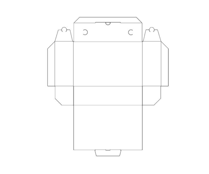 Pizza-Boxen weiß Calzone XL mit Standarddruck 400x160x60mm, 100 Stück