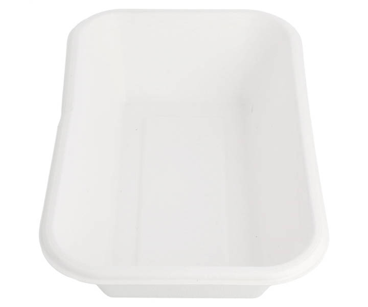 Bagasse Langschale tief, 950 ml, rechteckig 215x140x52 mm, 12x50 Stück
