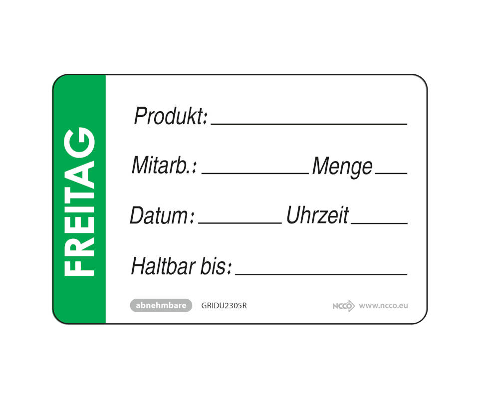 Date-It Label "Freitag" ablösbar 50x75mm, 500 Stück