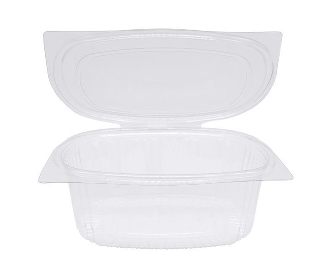 Ovale Klappschale OVALY mit anhängendem Deckel 750ml, 6x50Stk.