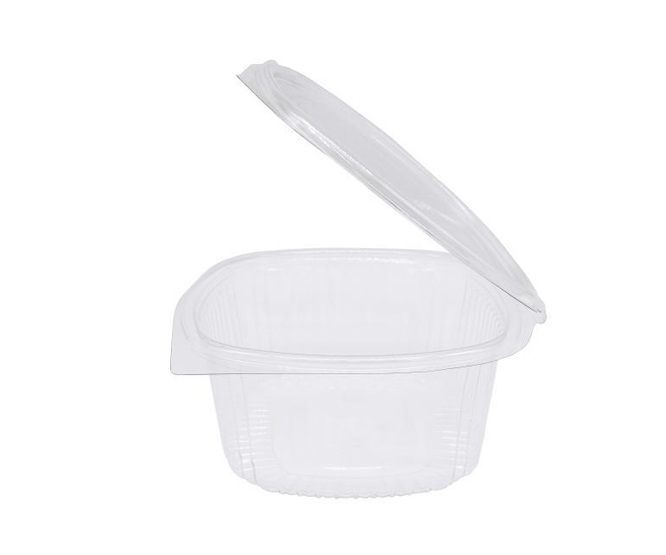 Ovale Klappschale OVALY mit anhängendem Deckel 750ml, 6x50Stk.