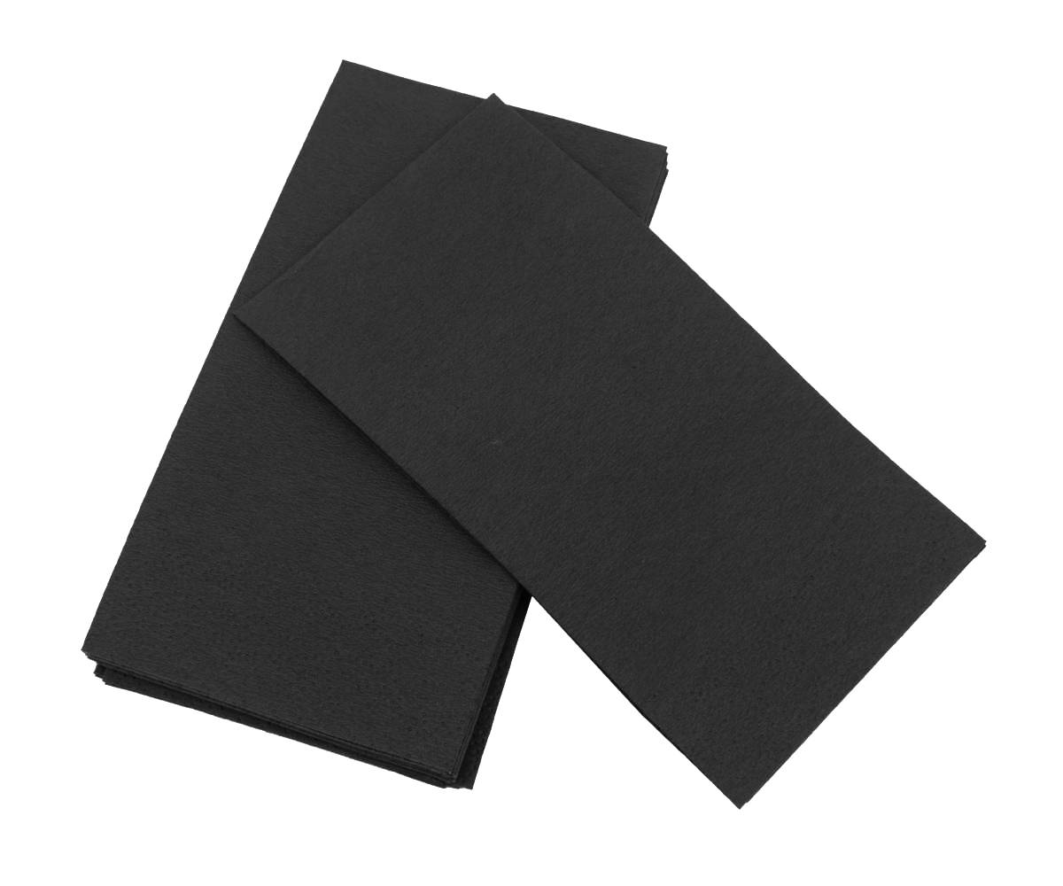 Farbserviette schwarz 33x33cm, 2lg.,1/8 Falz 2400 Stück