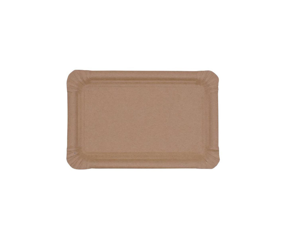 Pappteller #5 Kraft braun 13x20cm, 6x250 Stück