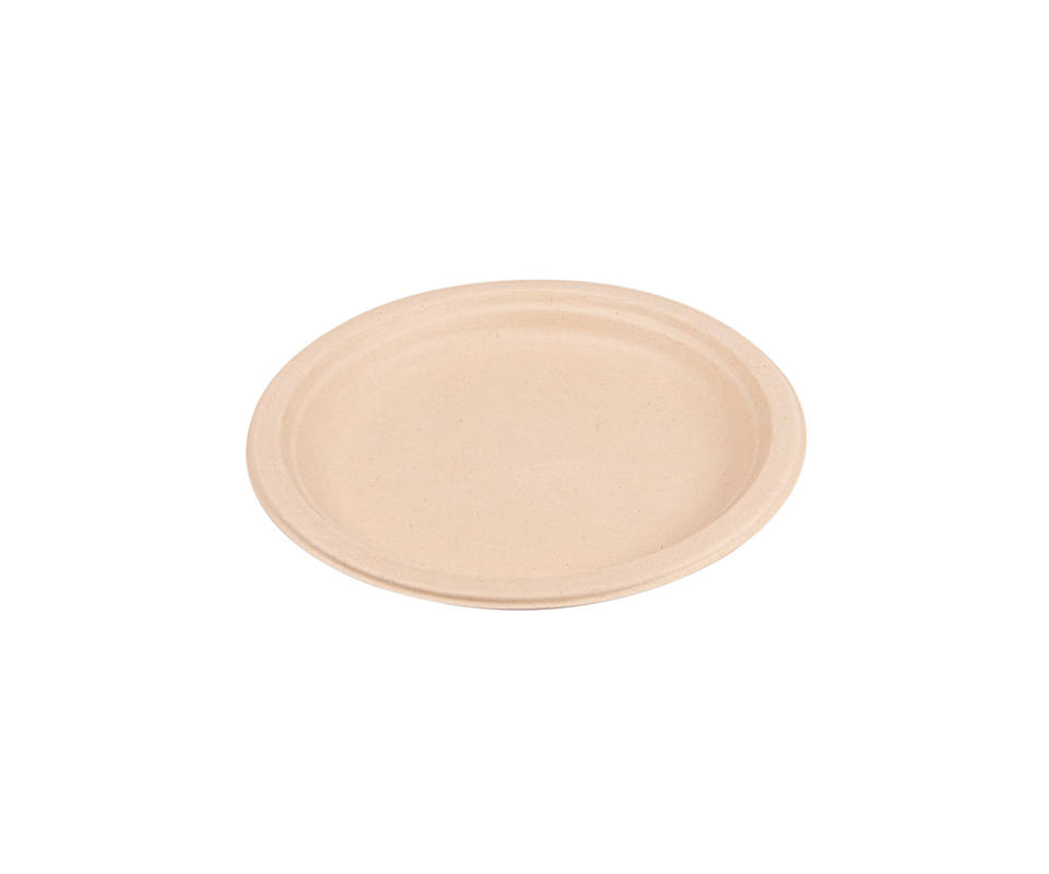 Teller Bagasse braun Ø 23cm x 2 cm, 20x50 Stück
