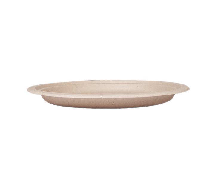 Teller Bagasse braun rund 30cm, 4x50 Stück
