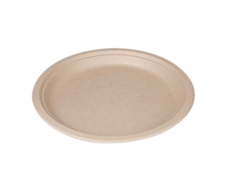 Teller Bagasse braun rund 30cm, 4x50 Stück