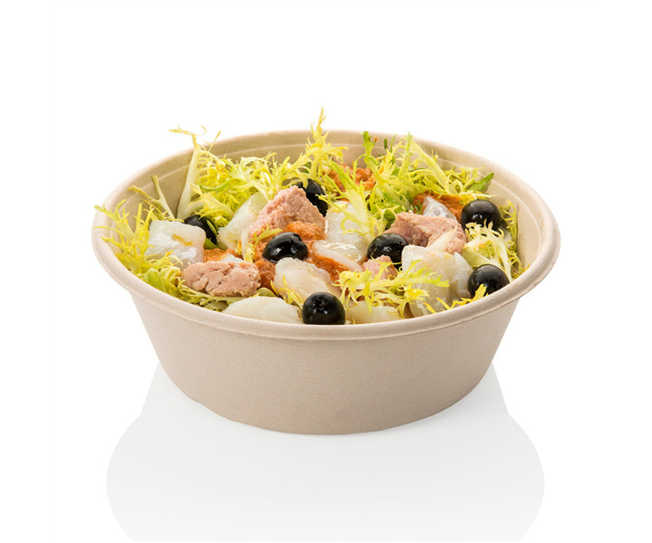 Salatschale Bagasse braun 900ml, 4x50 Stück