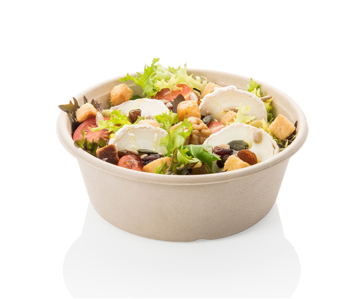 Salatschale Bagasse braun 500/600ml, 8x50 Stück
