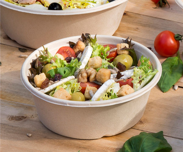 Salatschale Bagasse braun 500/600ml, 8x50 Stück