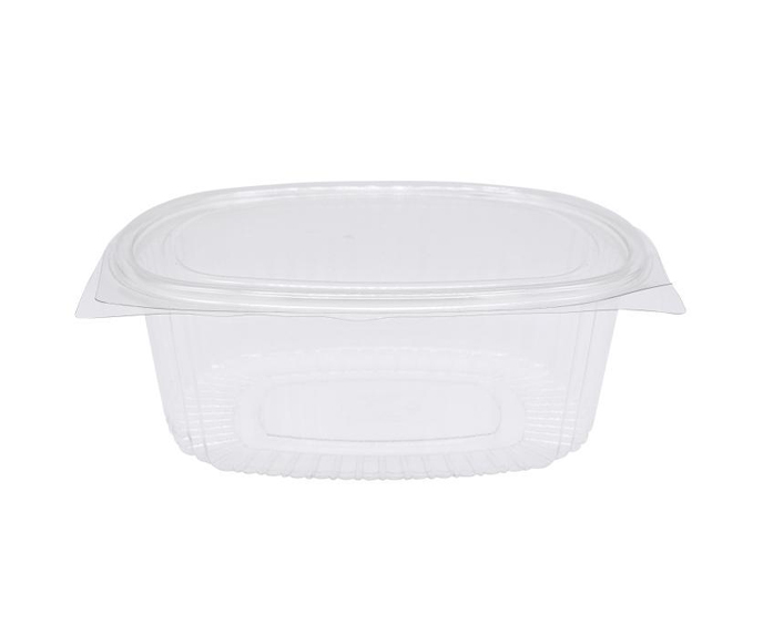 Ovale PET-Klappschale OVALY mit anhängendem Deckel 1500ml, 200 Stück