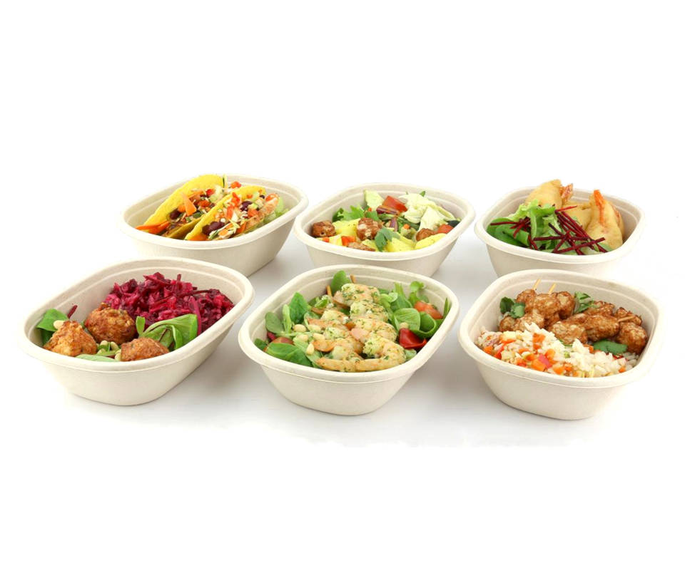 BEPULP Schale oval Bagasse 190x150x50mm, 6x50 Stück