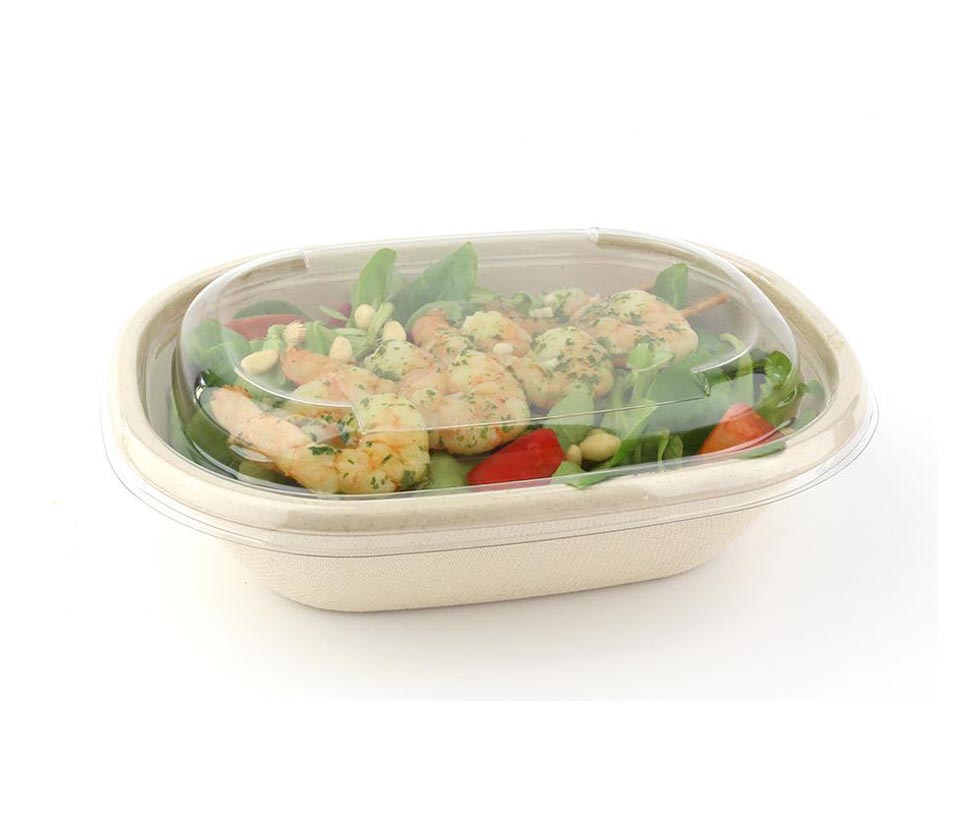 BEPULP Schale oval Bagasse 190x150x50mm, 6x50 Stück