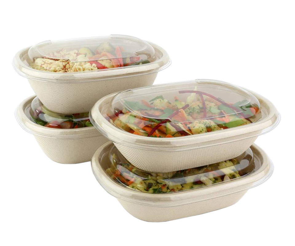 BEPULP Schale oval Bagasse 190x150x50mm, 6x50 Stück