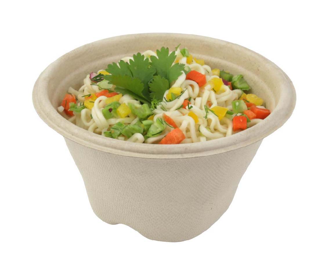 BEPULP HOT2go Schale Bagasse natur rund 375ml, 10x100 Stück