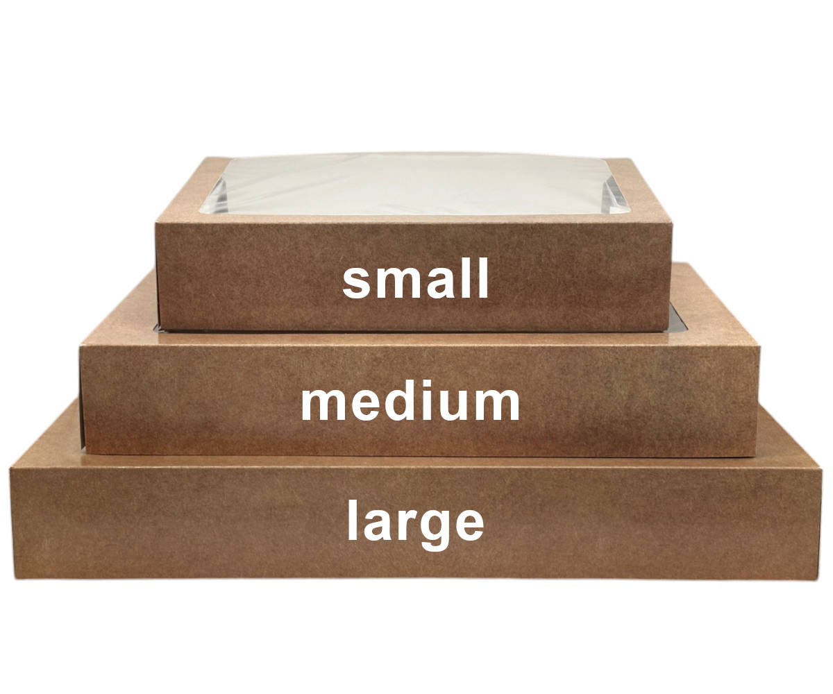 Transportkartons mit Sichtfenster small 357x247x80mm, 70 Stück