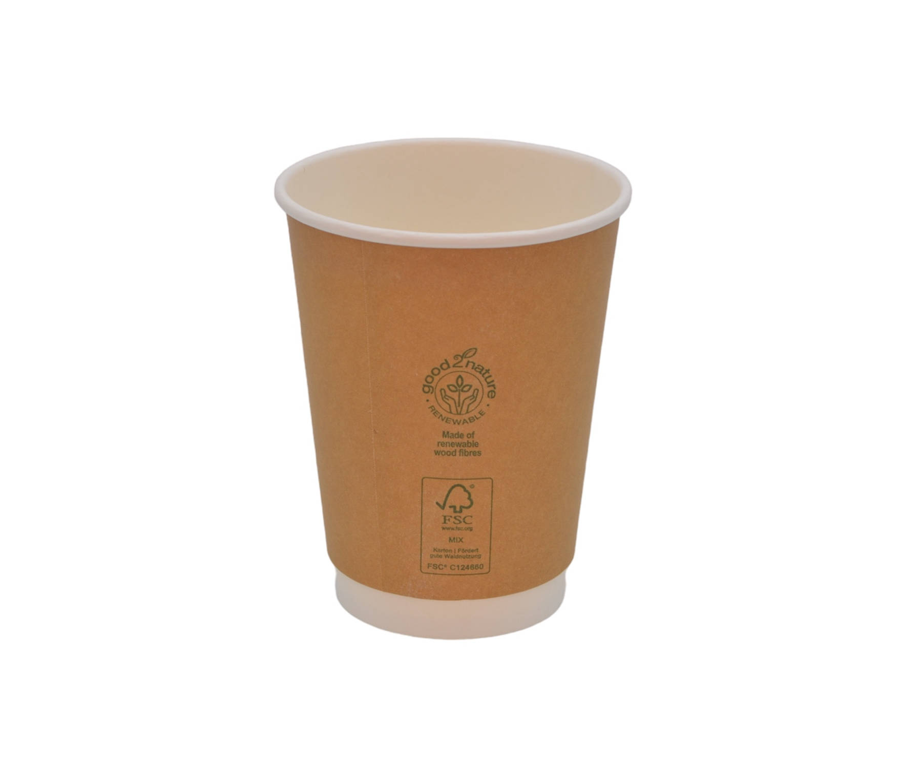 g2n Coffee-to-go-Becher DoubleWall braun/weiß 12oz/300ml 20x25 Stück